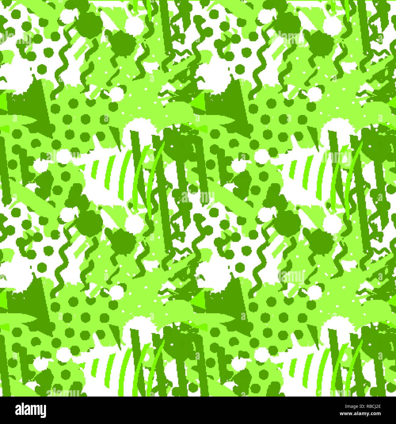 Abstract seamless pattern with fluid forms in modern ufo green color ...