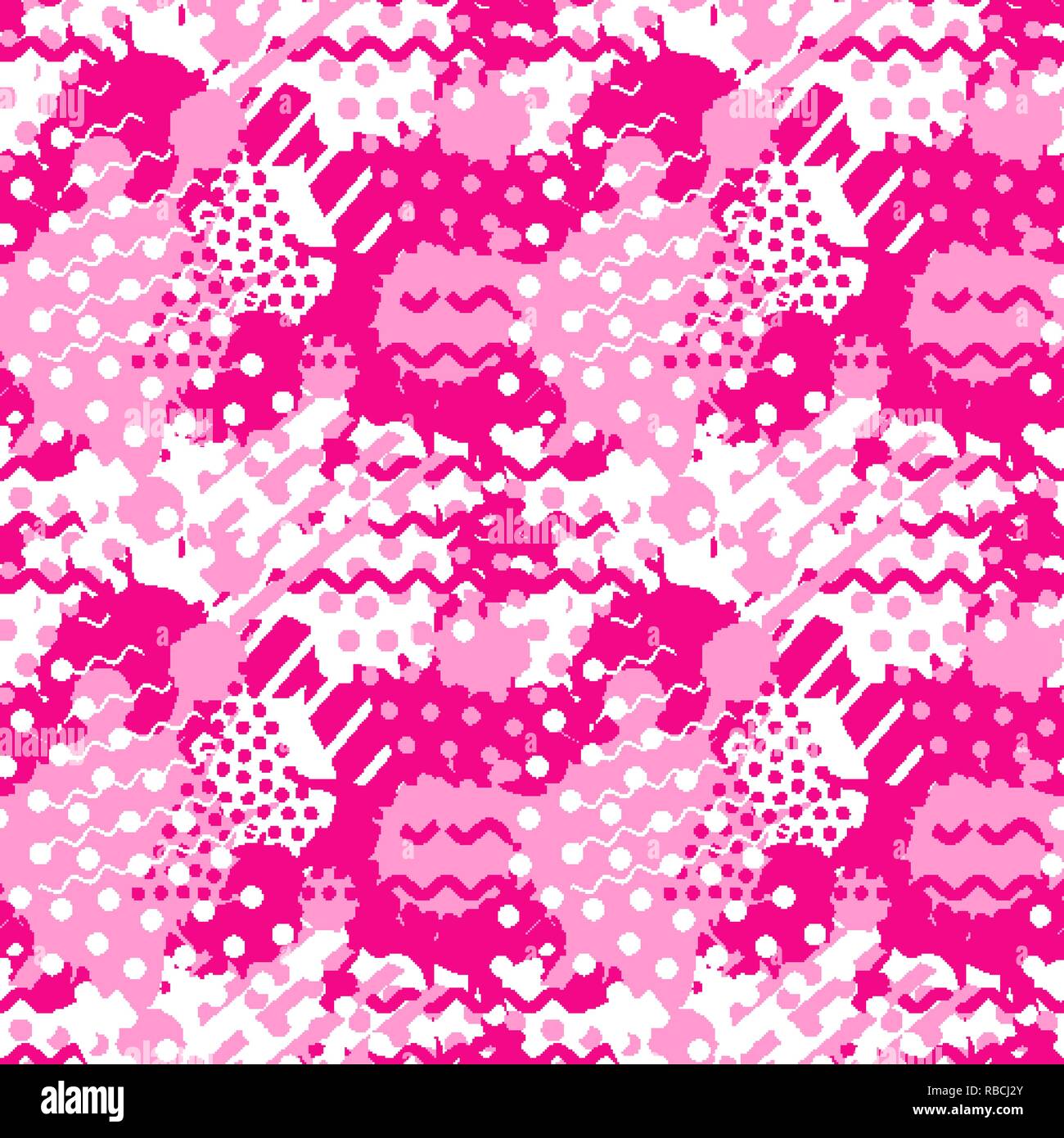 Seamless pattern with geometric shapes and abstract fluid forms. Color ...
