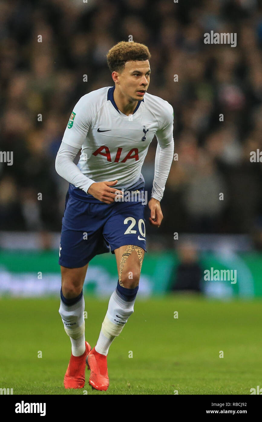 Dele Alli Back Signed Tottenham Hotspur 2018-19 Home Shirt: UEFA