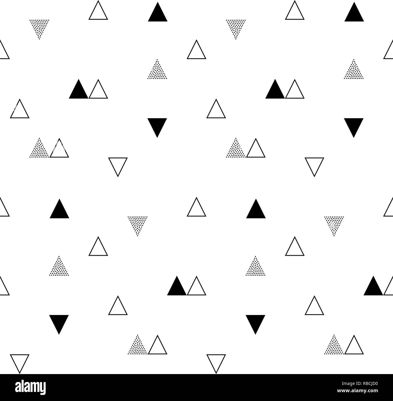 Triangles and pyramids seamless pattern. Abstract geometric repeat ...
