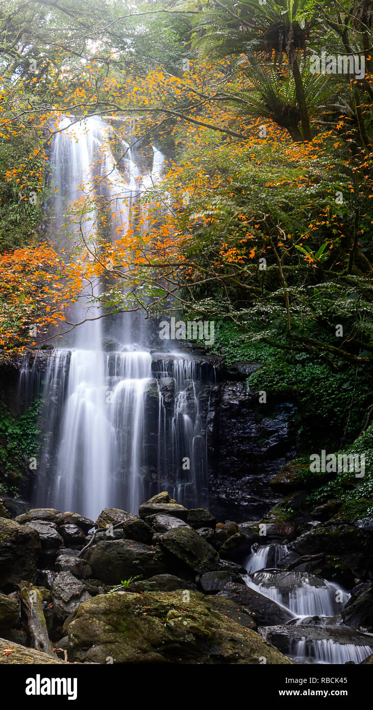 Autumn Yunshen waterfall in New Taipei City Sanxia District, New Taipei City, Taiwan Stock Photo