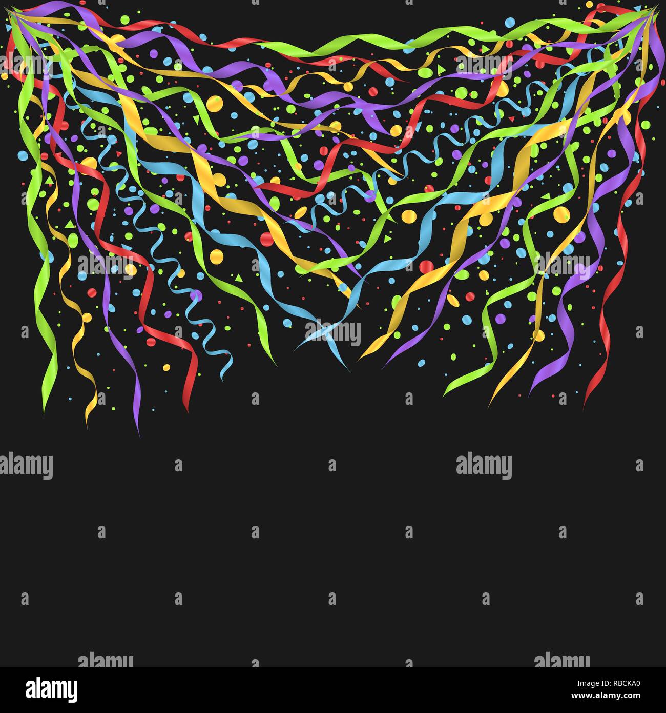 Falling Ribons Colorful ribbons festive background. Abstract backdrop with many ...
