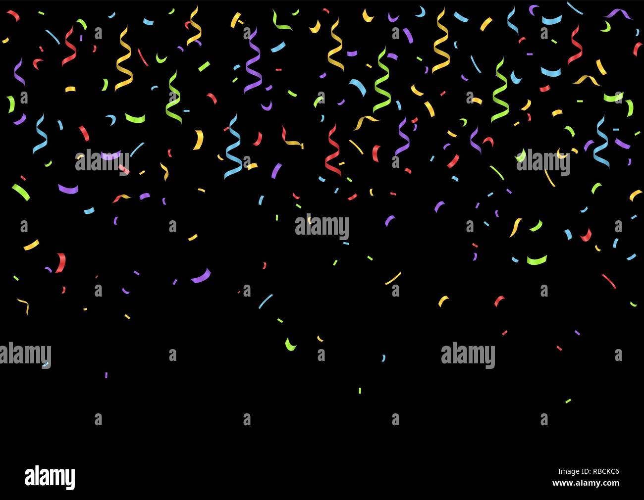 Abstract background with many falling tiny confetti pieces. Vector illustration Stock Vector