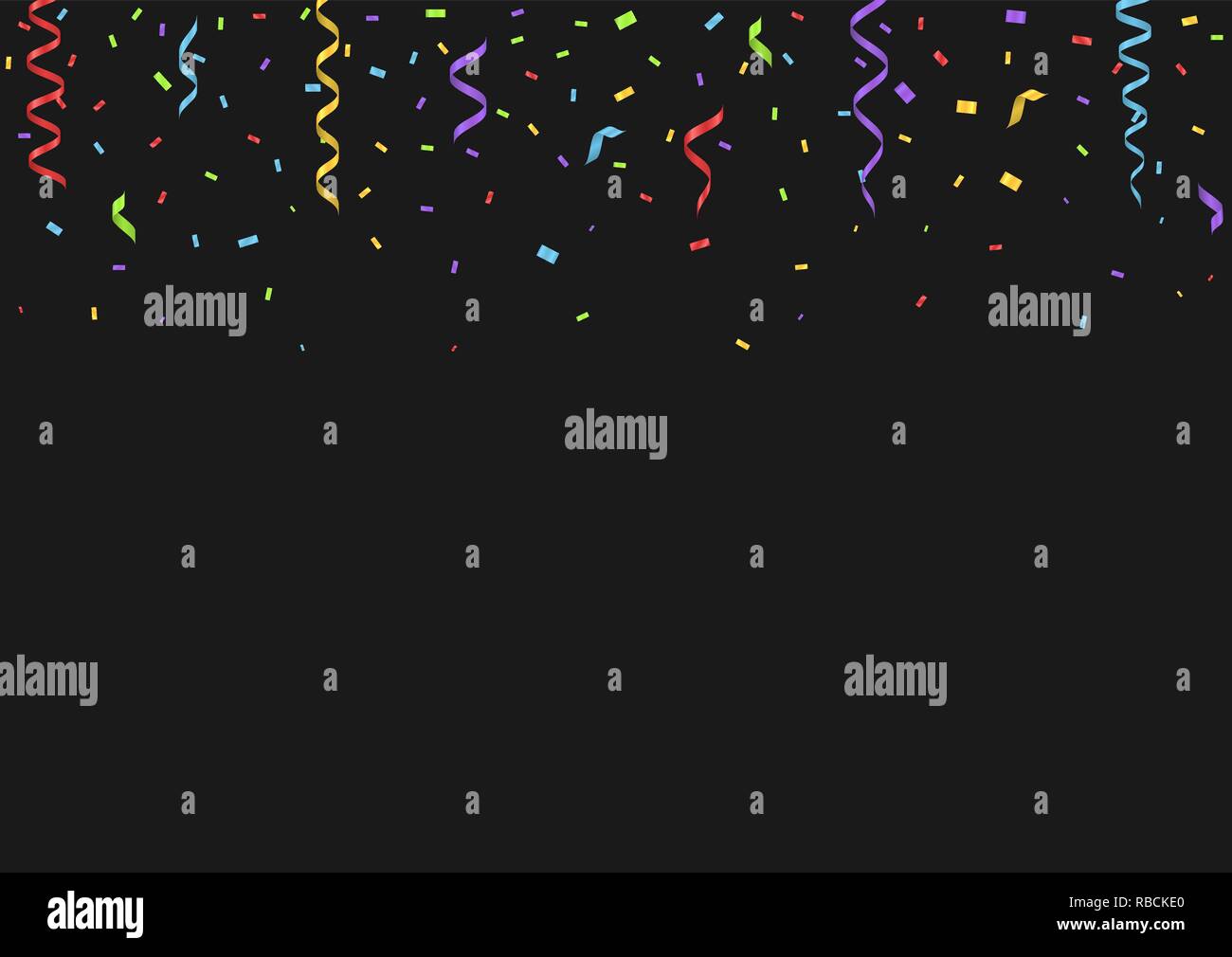 Abstract background with many falling tiny confetti pieces. Vector illustration Stock Vector