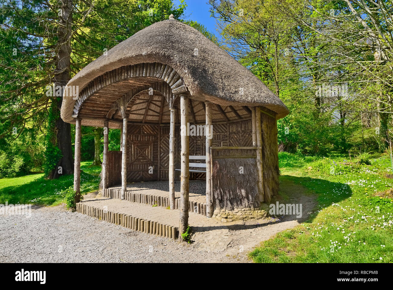 Northern Ireland, County Fermanagh, Florence Court Gardens, The Summer House. Stock Photo