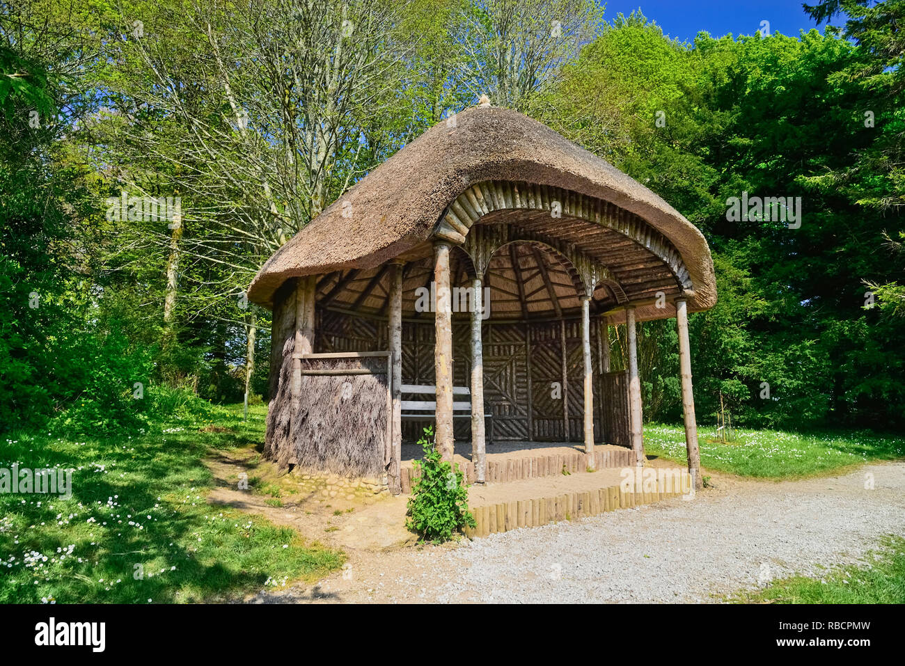 Northern Ireland, County Fermanagh, Florence Court Gardens, The Summer House. Stock Photo