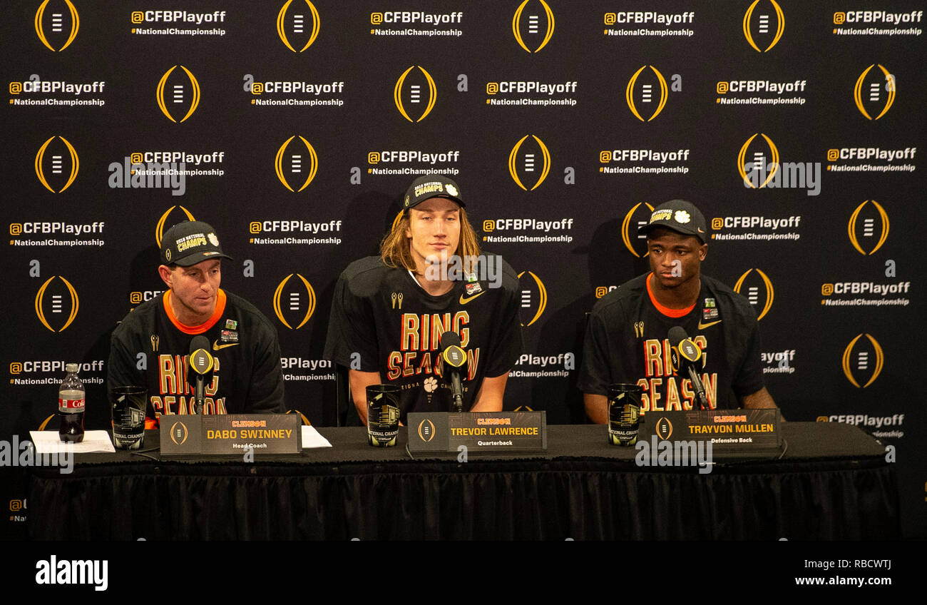 Santa Clara Ca Us 07th Jan 2019 A Clemson Tigers Head