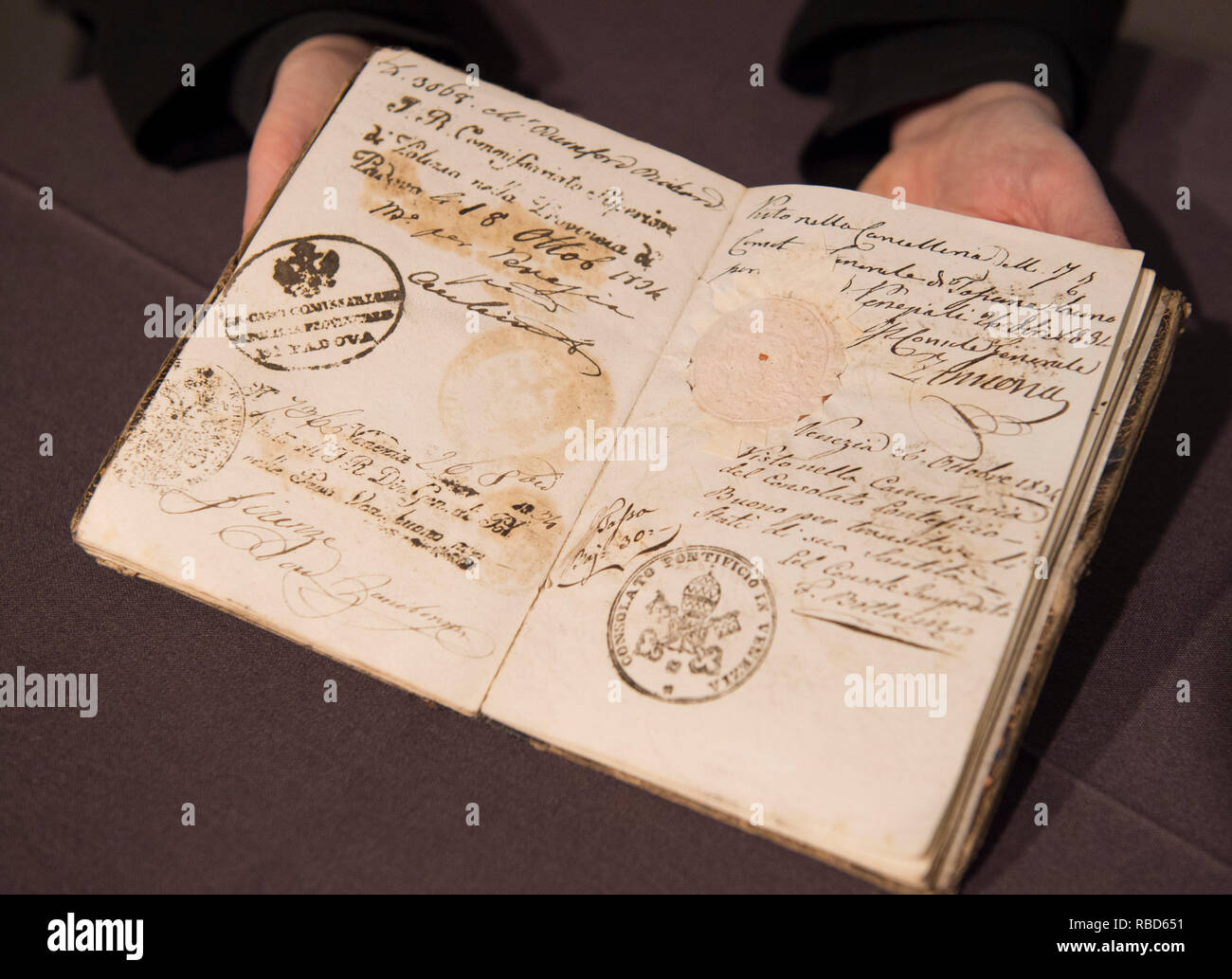 19th century grand tour passport hires stock photography and images