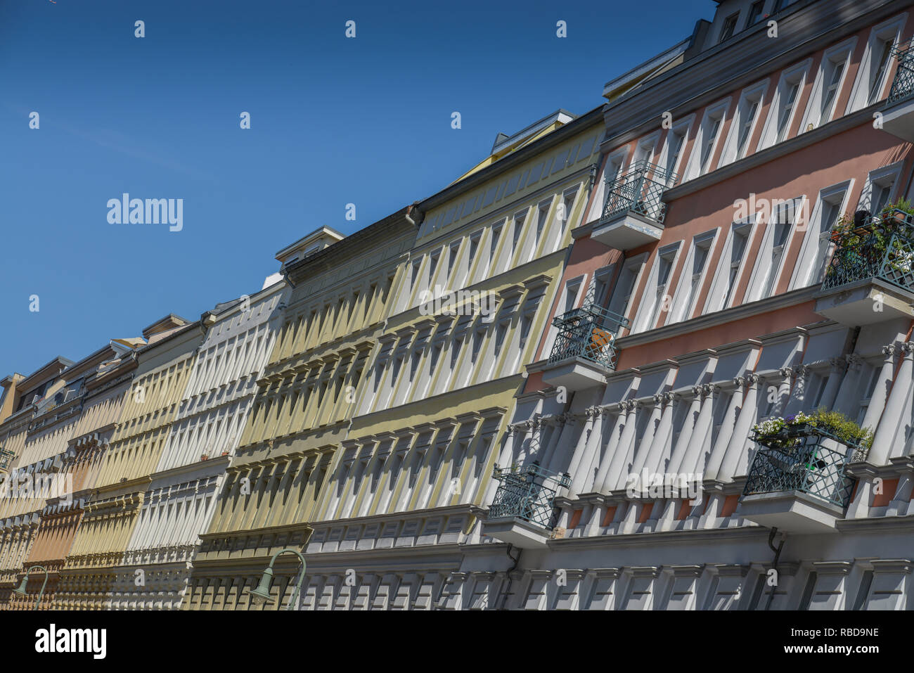 Old buildings, Hagenauer street, Prenzlauer mountain, Pankow, Berlin, Germany, Altbauten, Hagenauer Strasse, Prenzlauer Berg, Deutschland Stock Photo