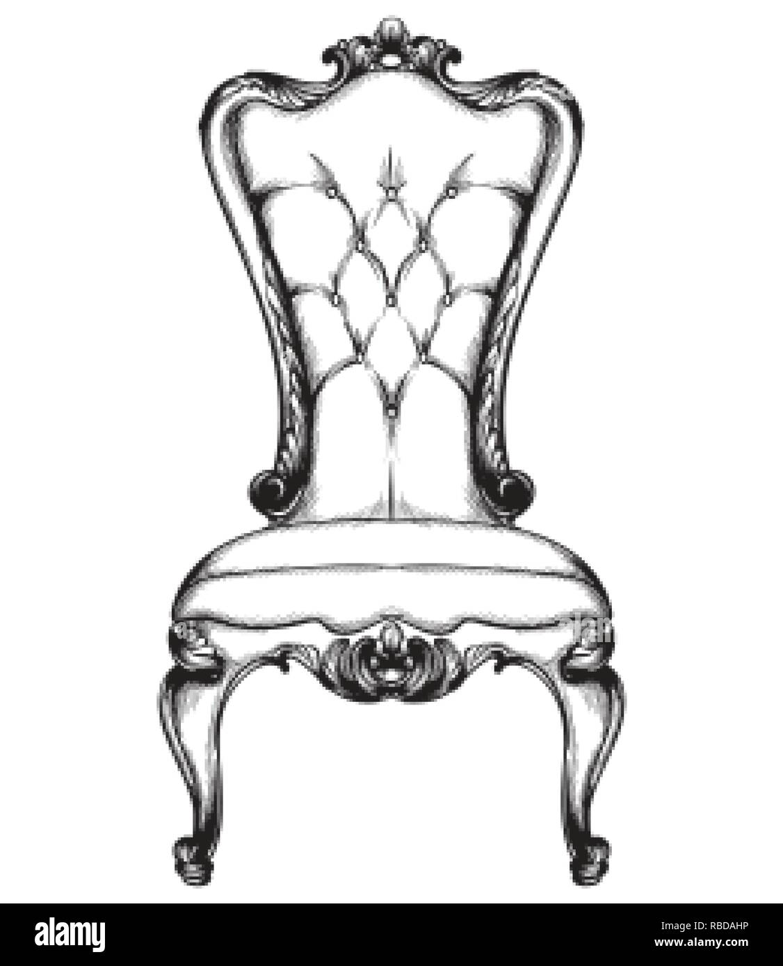 Fabulous Rich Baroque Rococo Chair French Stock Vector (Royalty Free)  452211715 | Shutterstock