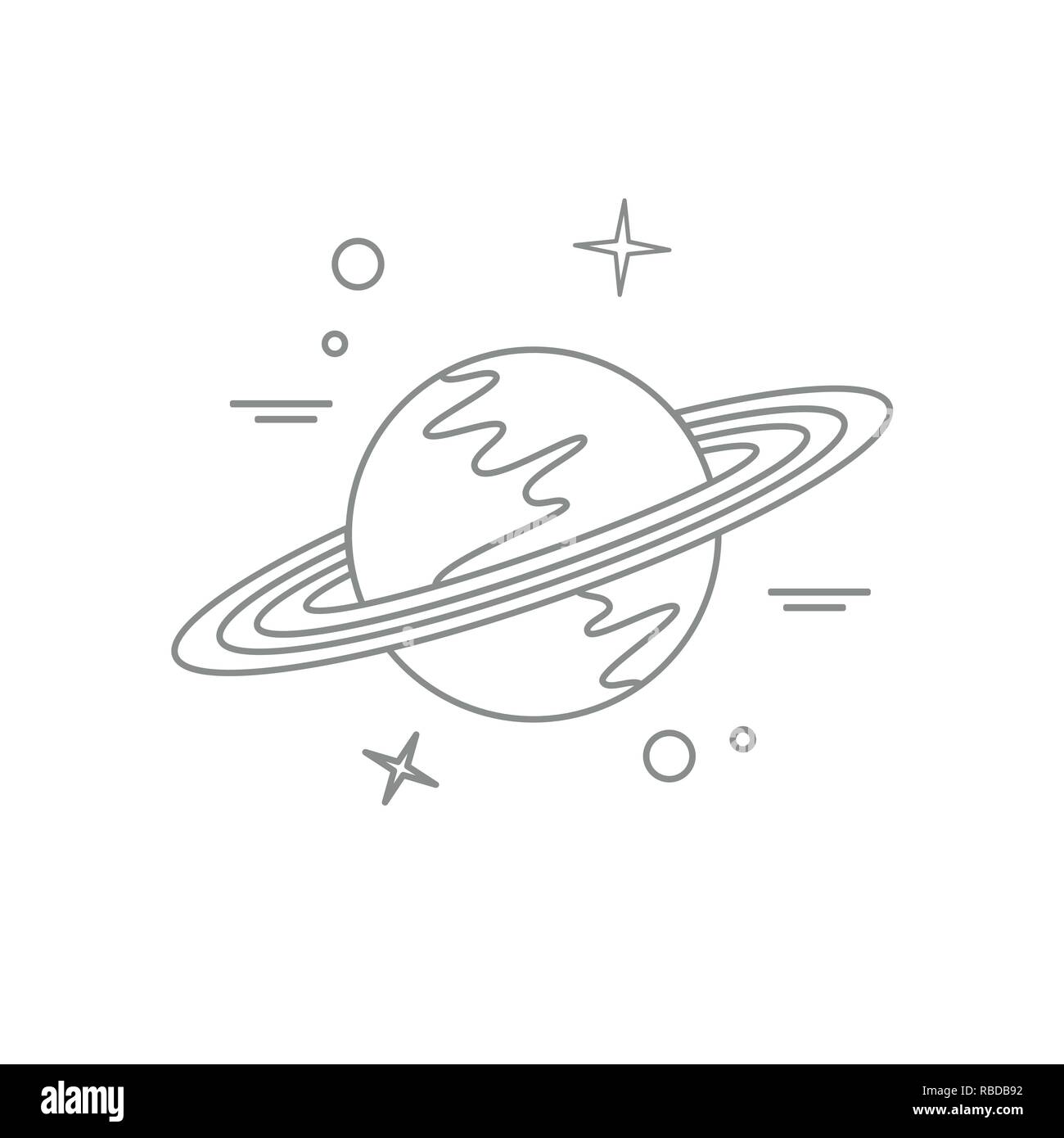 Vector illustration of the planet Saturn with ring system. Design for  astronomy apps, websites, print Stock Vector Image & Art - Alamy
