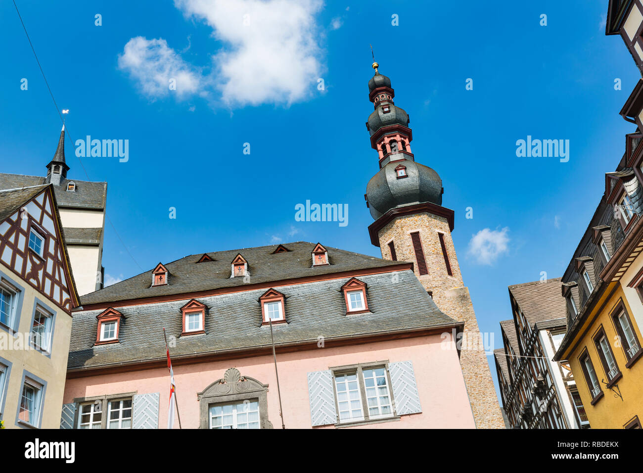 The town hall of Cochem in the Moselle Valley, Germany. Stock Photo