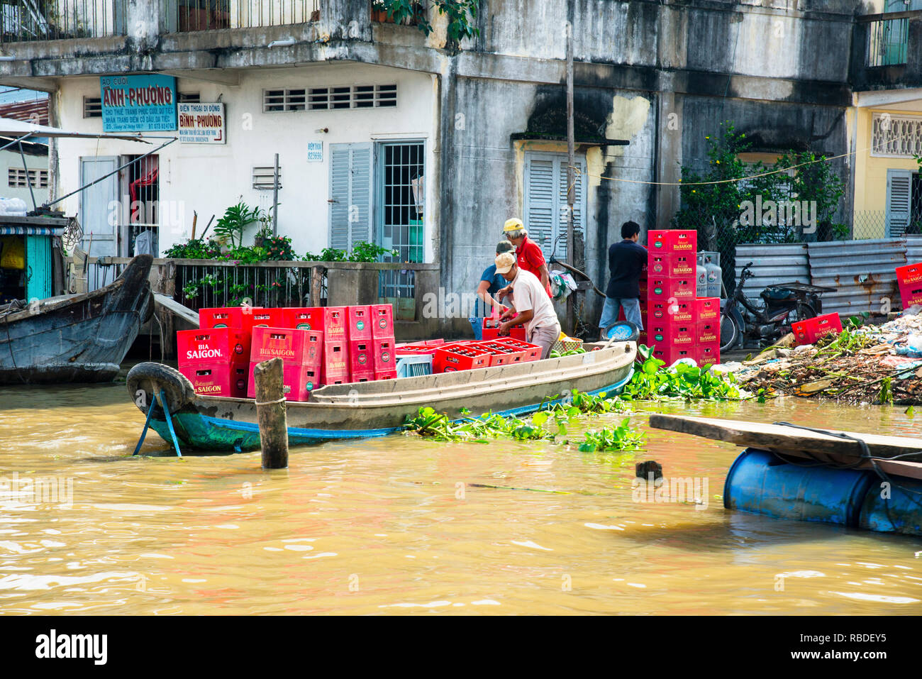 Saigon Bai Beer Company crates of Vietnamese Bai Beer in Vietnam Stock ...