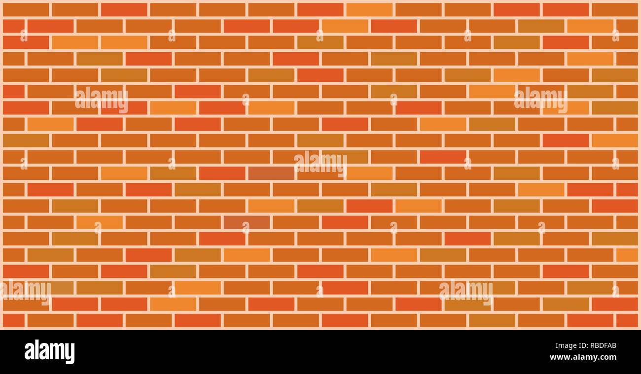 Yellow orange brick wall texture graphic design with copy space for text. Stock Vector