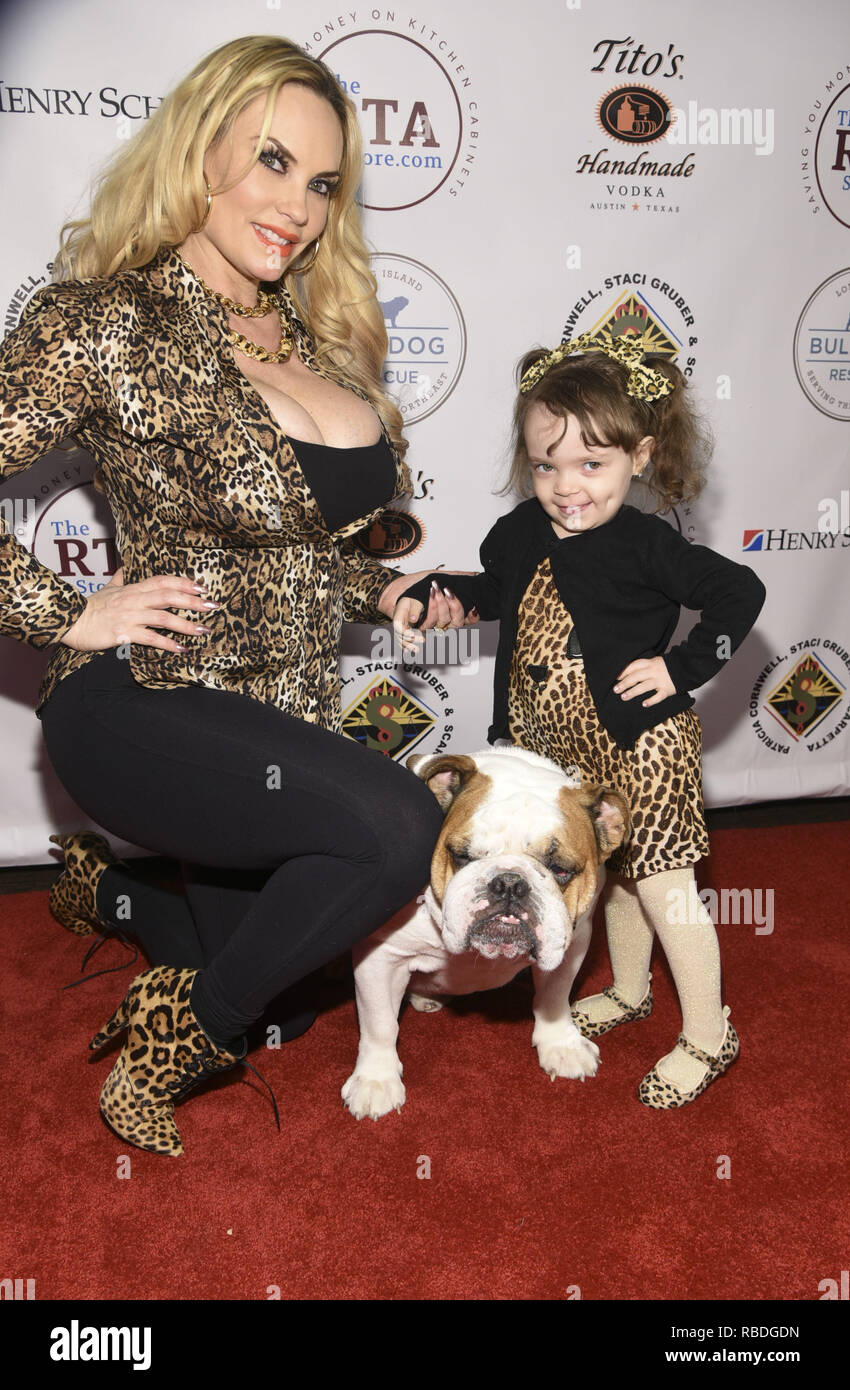 Ice-T's wife Coco Austin and their daughter Chanel attend 'Bash for the Bulldogs' Benefit for Long Island Bulldog Rescue held at Kimmel Center NYU, Rosenthal Pavilion  Featuring: Coco Austin, Chanel Nicole Marrow Where: New York City, New York, United States When: 07 Dec 2018 Credit: Rob Rich/WENN.com Stock Photo