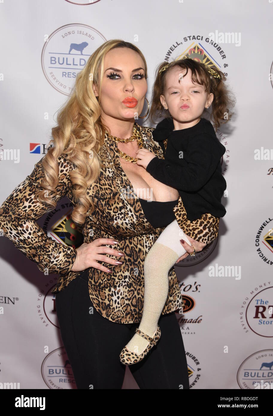 Ice-T's wife Coco Austin and their daughter Chanel attend 'Bash for the Bulldogs' Benefit for Long Island Bulldog Rescue held at Kimmel Center NYU, Rosenthal Pavilion  Featuring: Coco Austin, Chanel Nicole Marrow Where: New York City, New York, United States When: 07 Dec 2018 Credit: Rob Rich/WENN.com Stock Photo