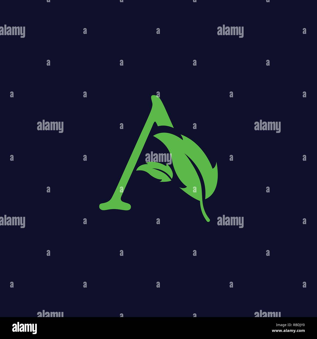 letter a leaf nature, eco green logo template vector illustration Stock ...