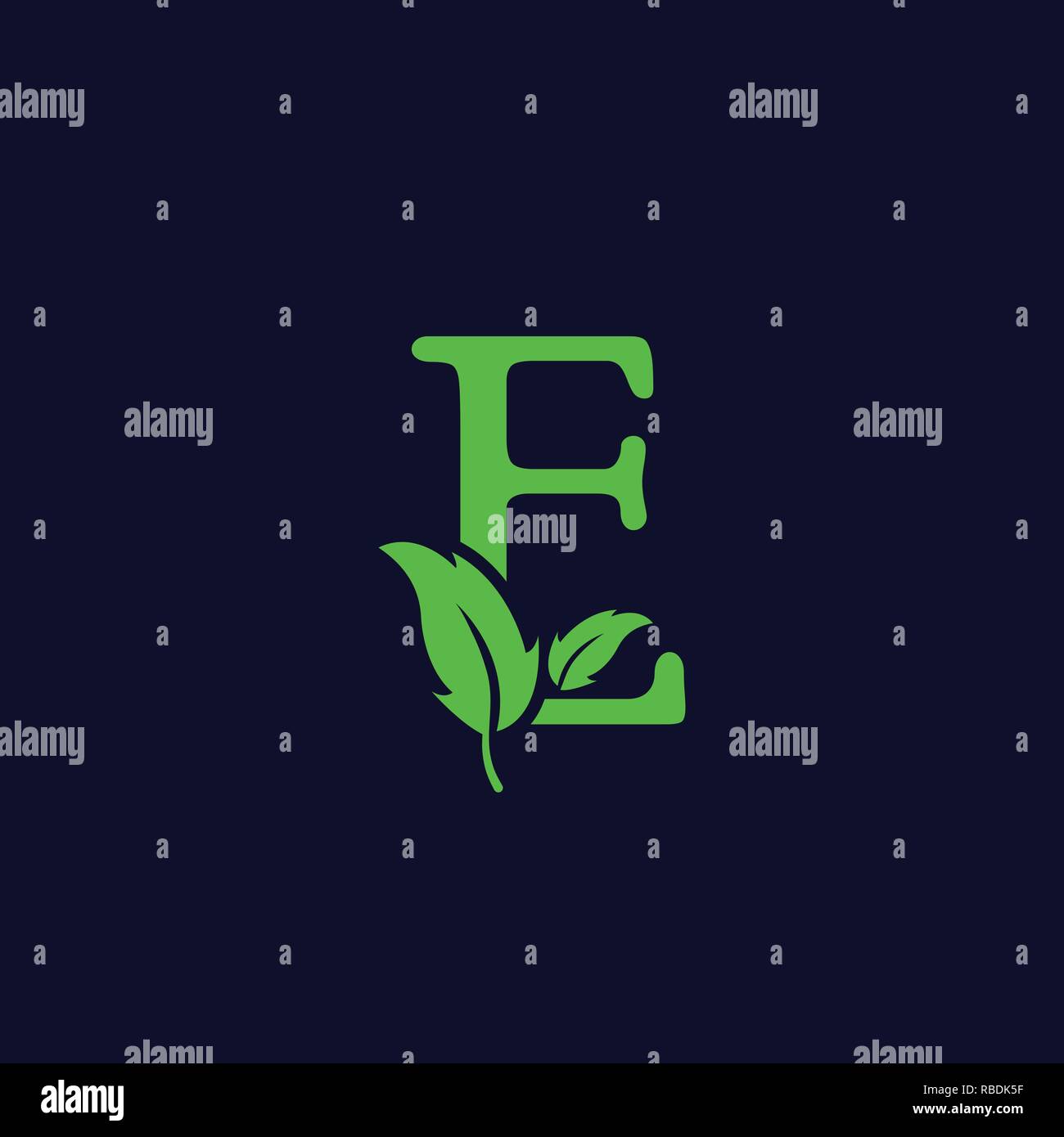letter e leaf nature, eco green logo template vector illustration Stock ...