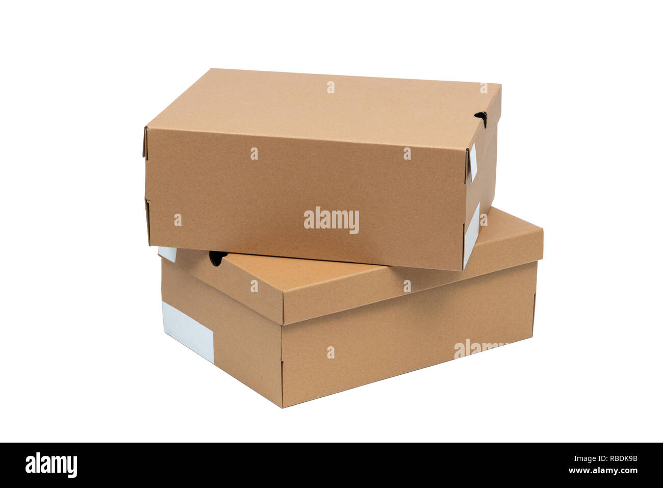 Brown cardboard shoes box with lid for shoe or sneaker product packaging  mockup, isolated on white background with clipping path Stock Photo - Alamy