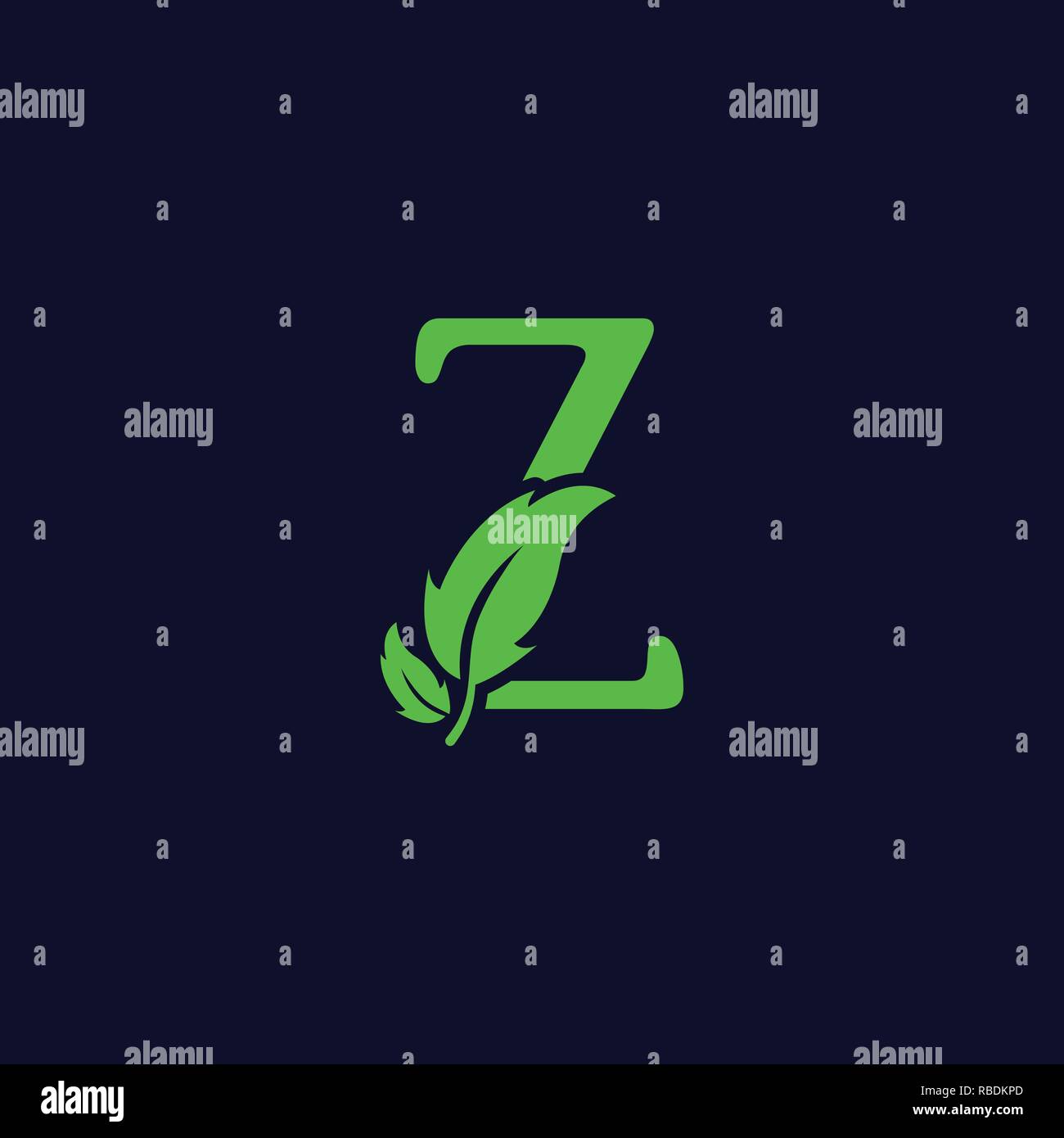 letter z leaf nature, eco green logo template vector illustration Stock ...