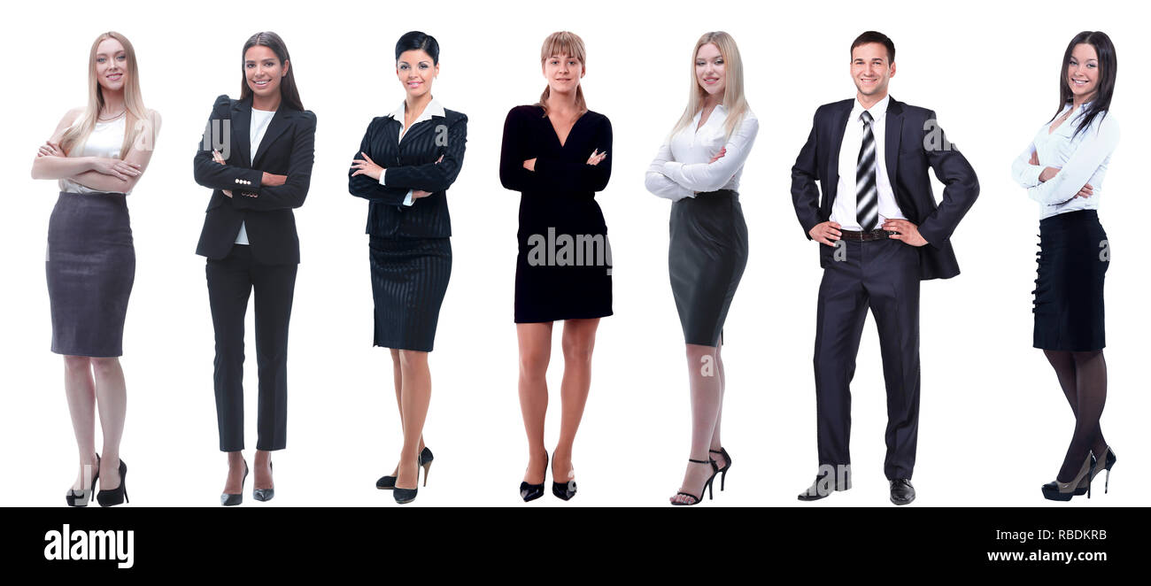 group of successful business people standing in a row Stock Photo - Alamy