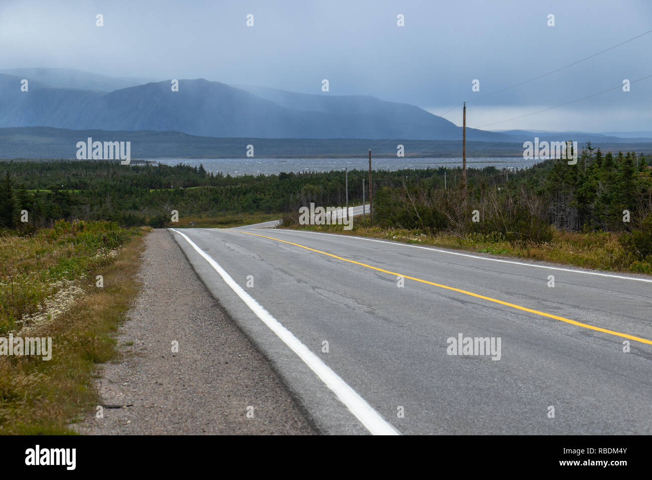 Road out of Lark Harbour Newfoundland Stock Photo Alamy