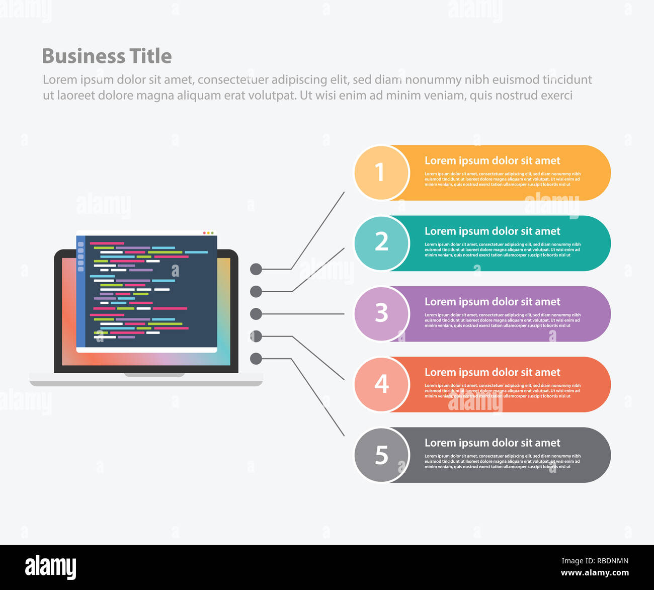 programming infographic data template banner for information statistic ...