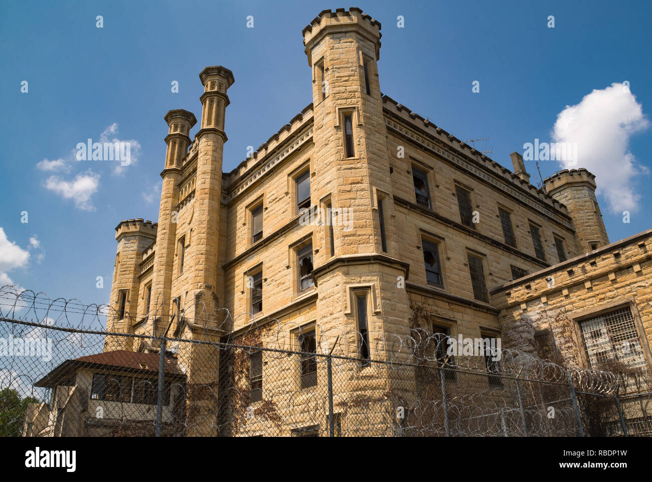 Exterior of 'Old Joliet Prison'.  Joliet, Illinois, USA Stock Photo