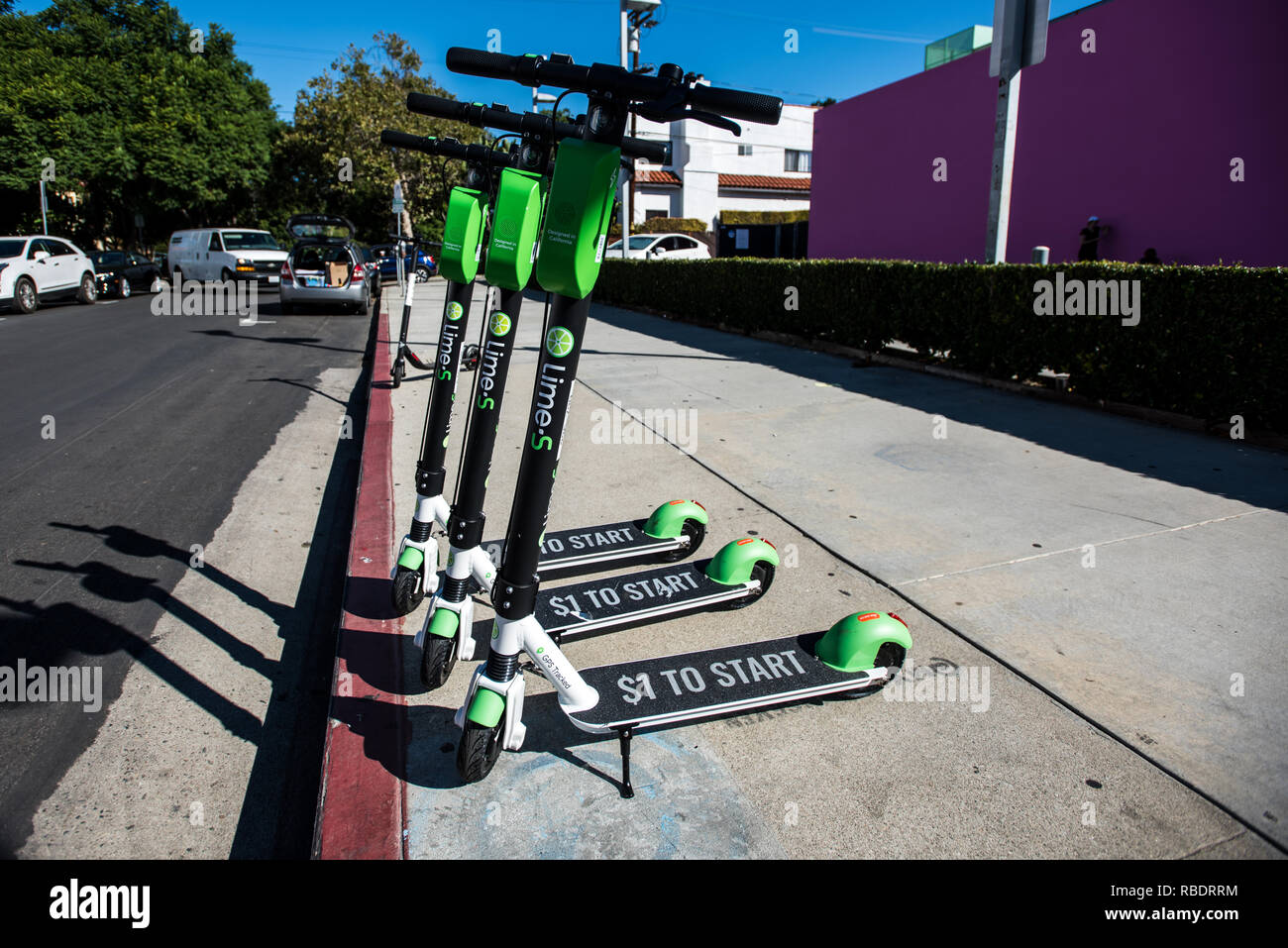 Electric scooters rental hires stock photography and images Alamy