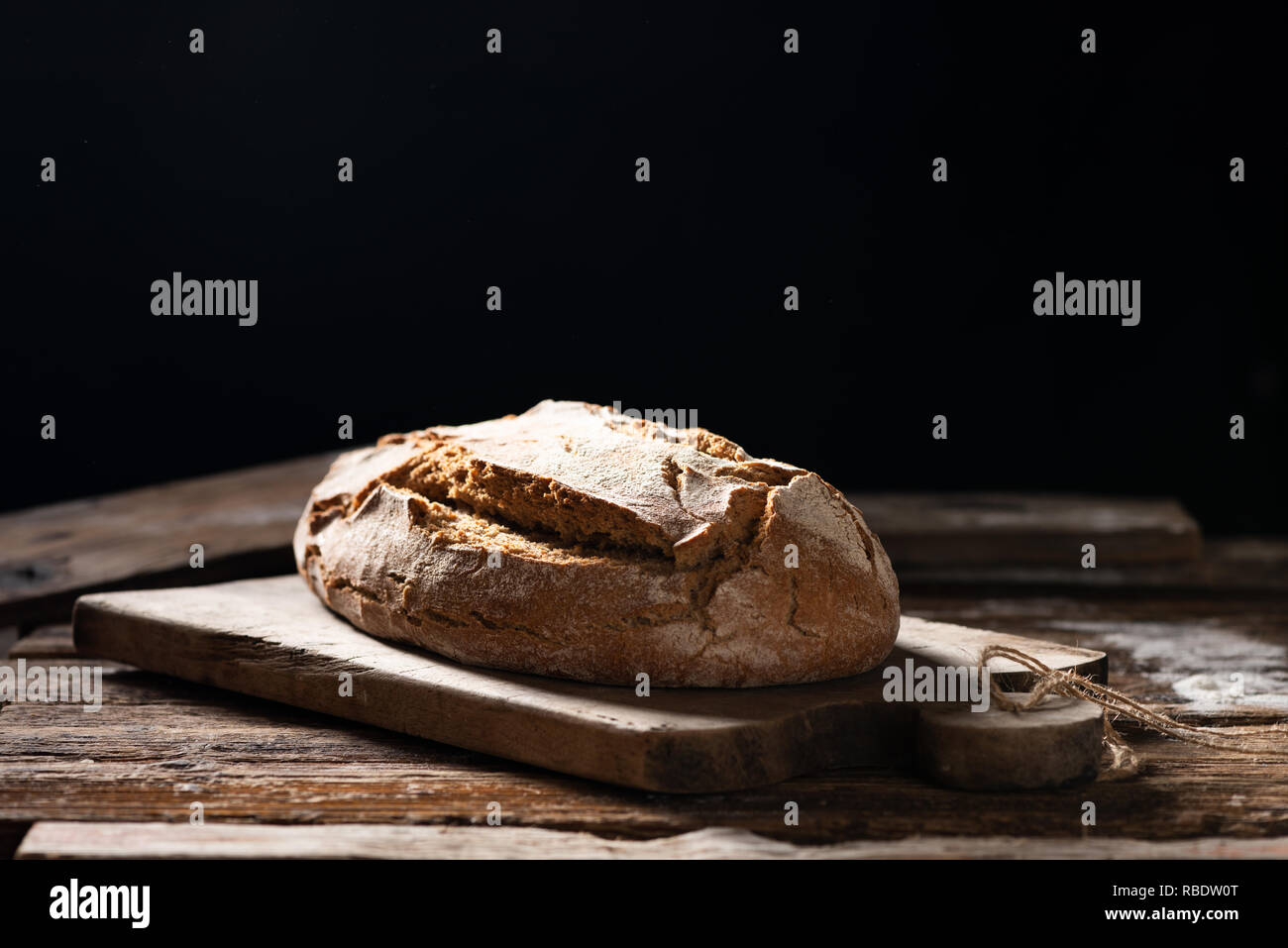 Homemade fresh bread in a Bakery shop. Close up Stock Photo Alamy