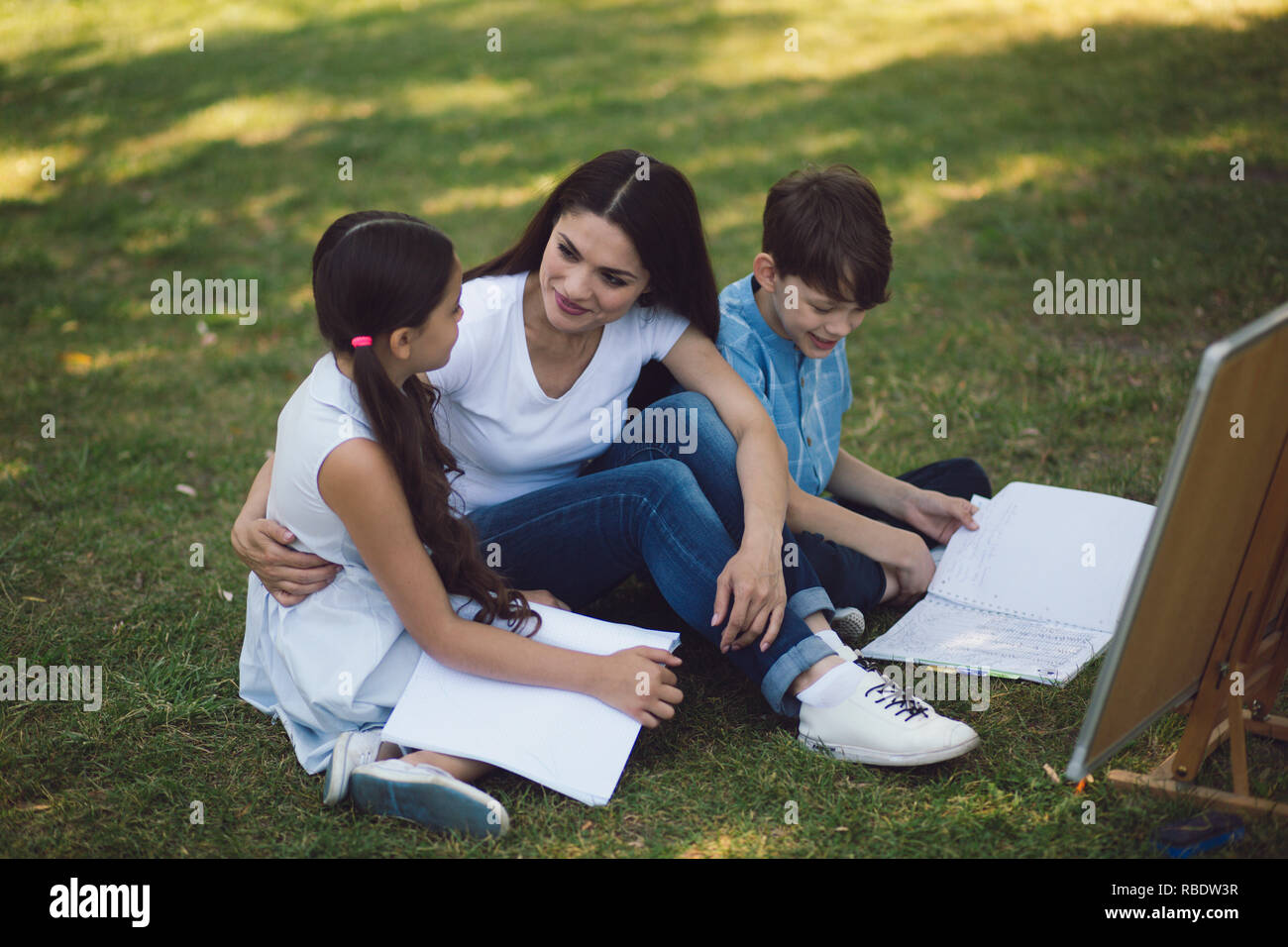 Child children girl teacher hi-res stock photography and images - Alamy
