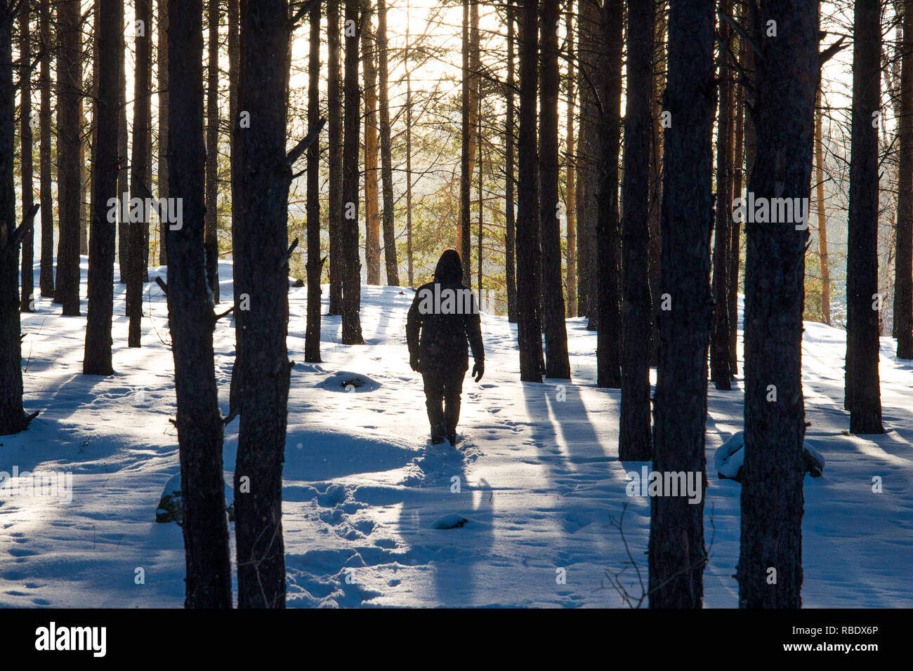 Human traces snow landscape hi-res stock photography and images - Alamy