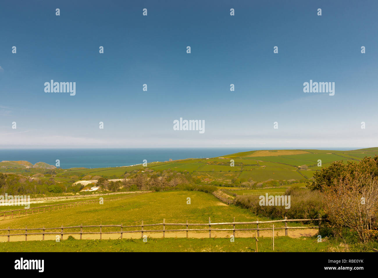 Kent country and seaview Stock Photo Alamy
