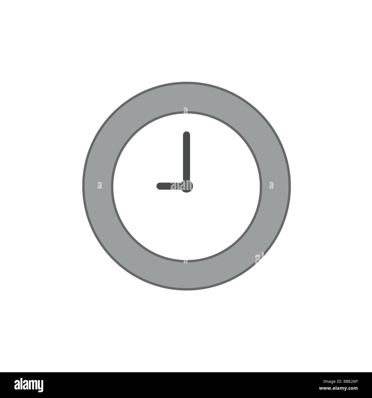 Vector illustration icon concept of clock time. Colored and color ...