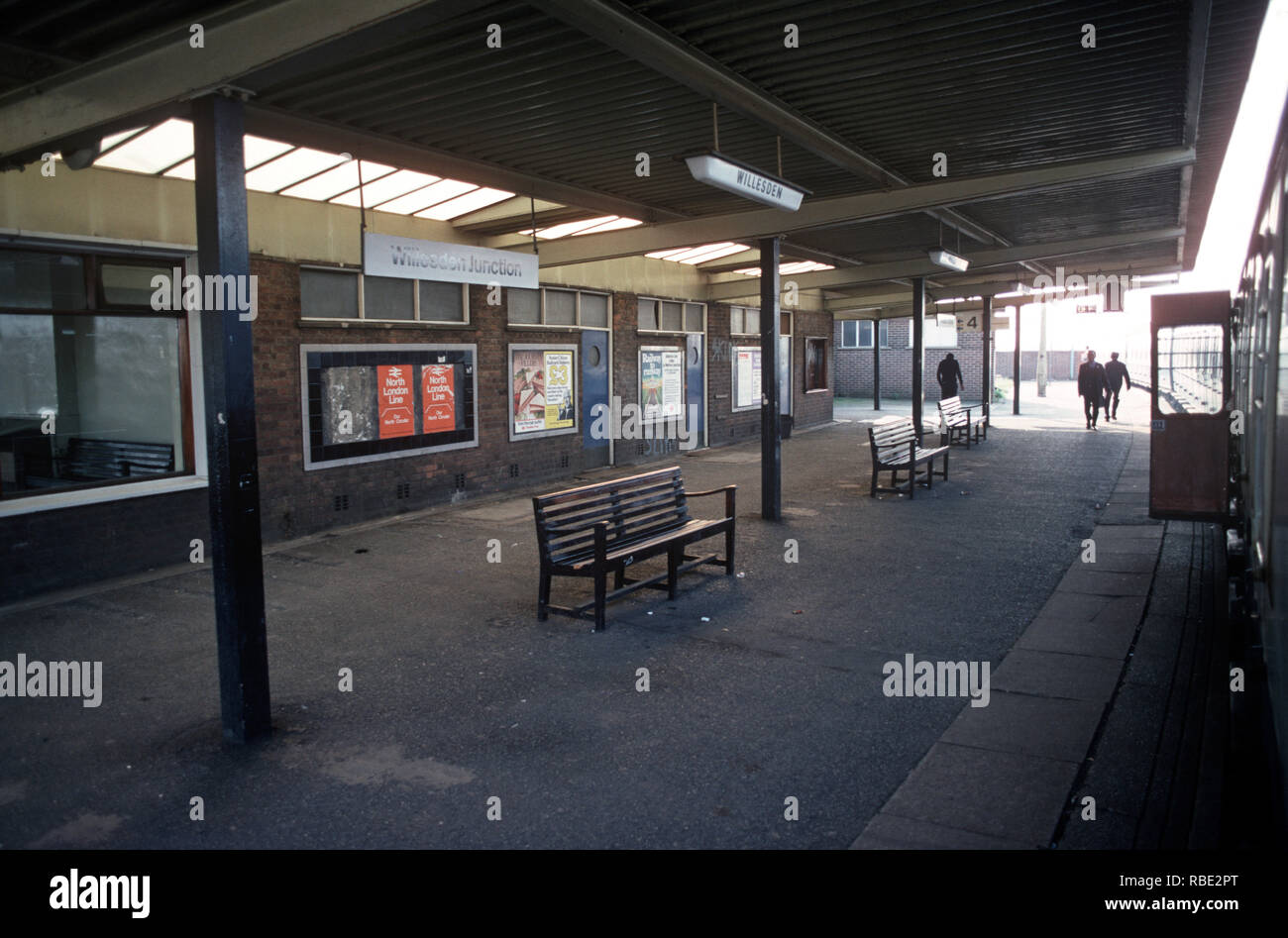 Willesden junction railway station on the North London Line, 1980s