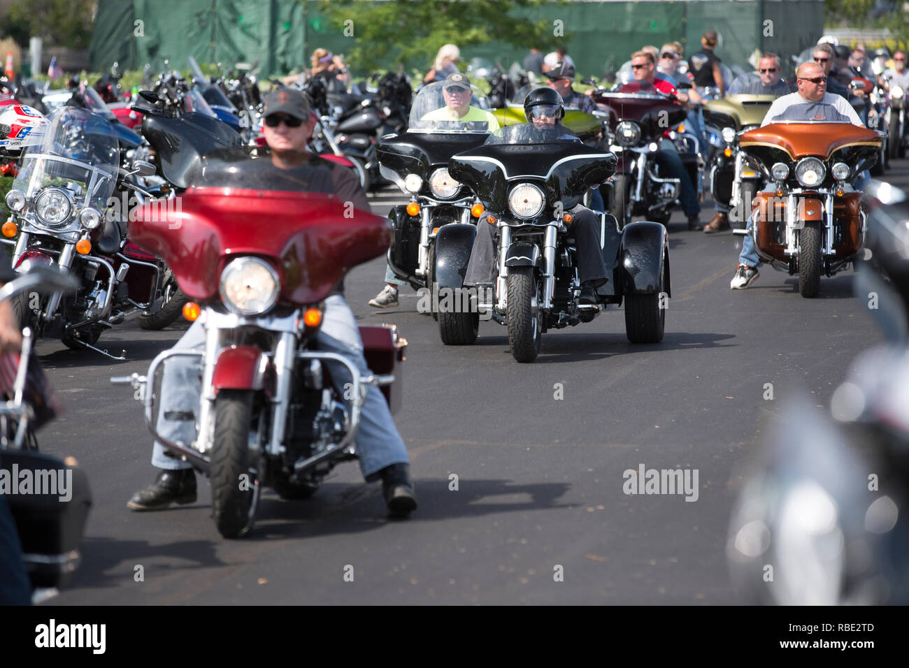 Motorcycle riders from all over the world attend the 115th Harley