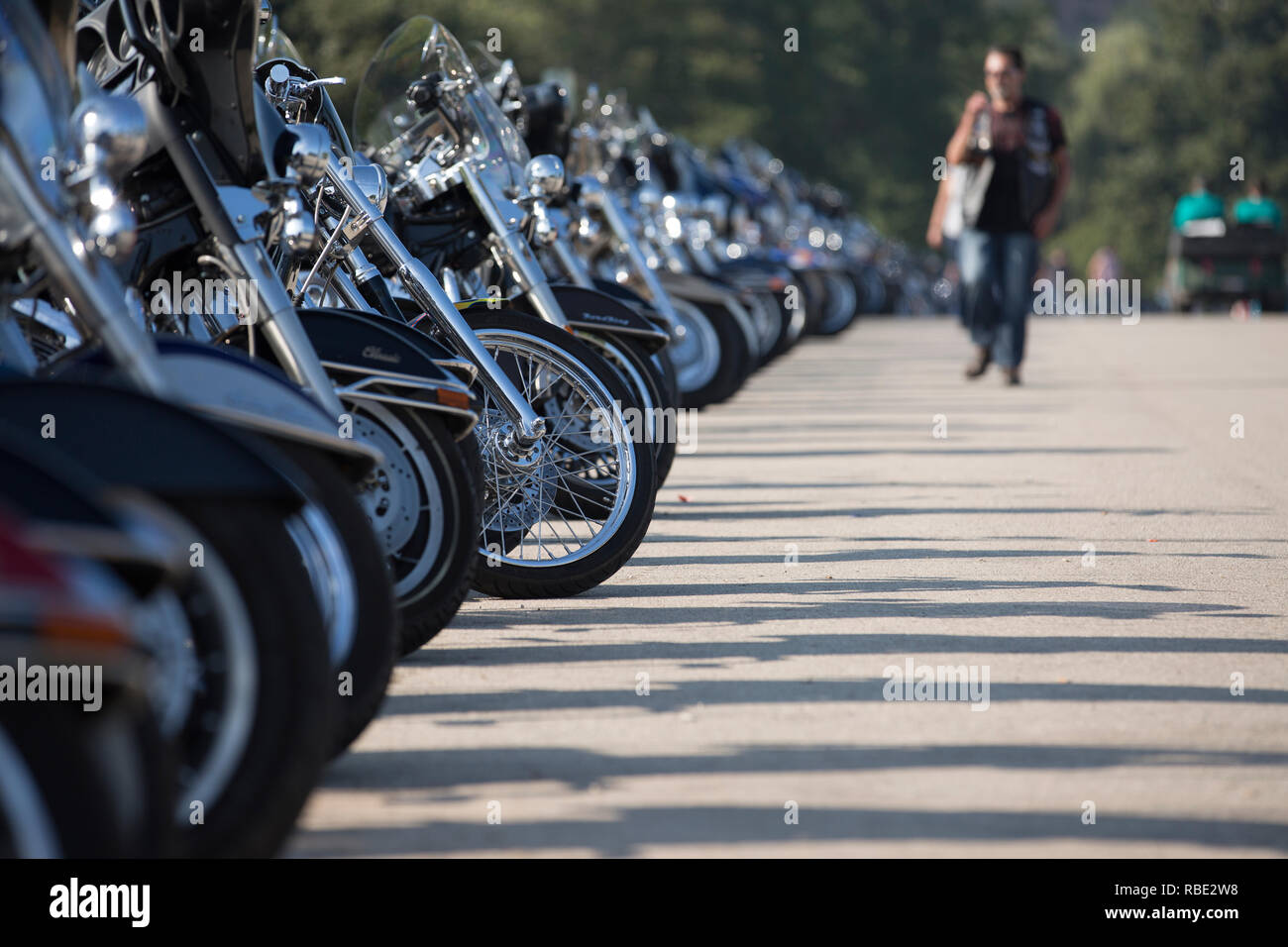 Motorcycle riders from all over the world attend the 115th Harley ...