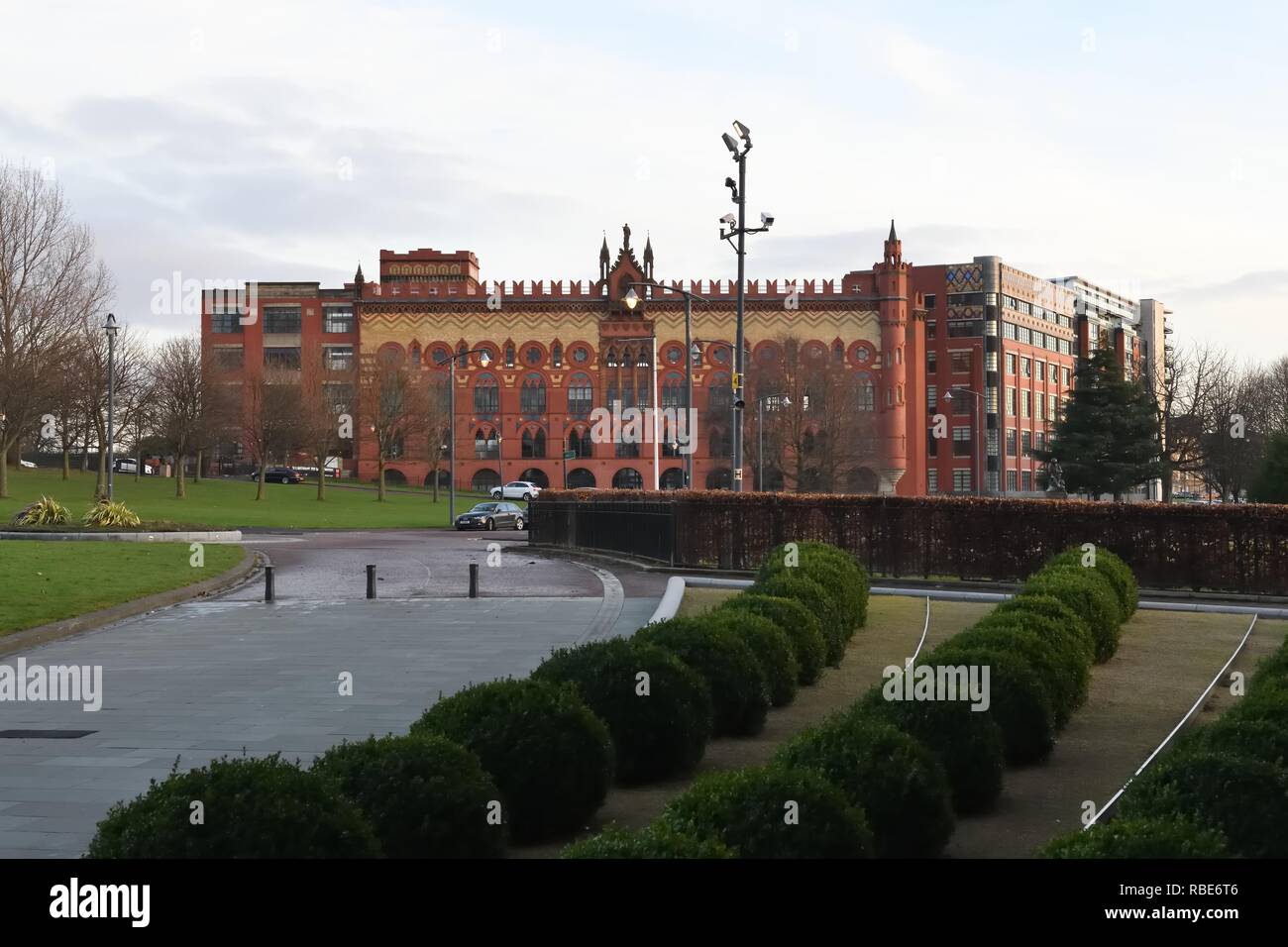 Templeton On The Green, previously known as the Templeton Carpet Factory, is an attractive building in Glasgow's east end, Scotland, UK, Europe Stock Photo