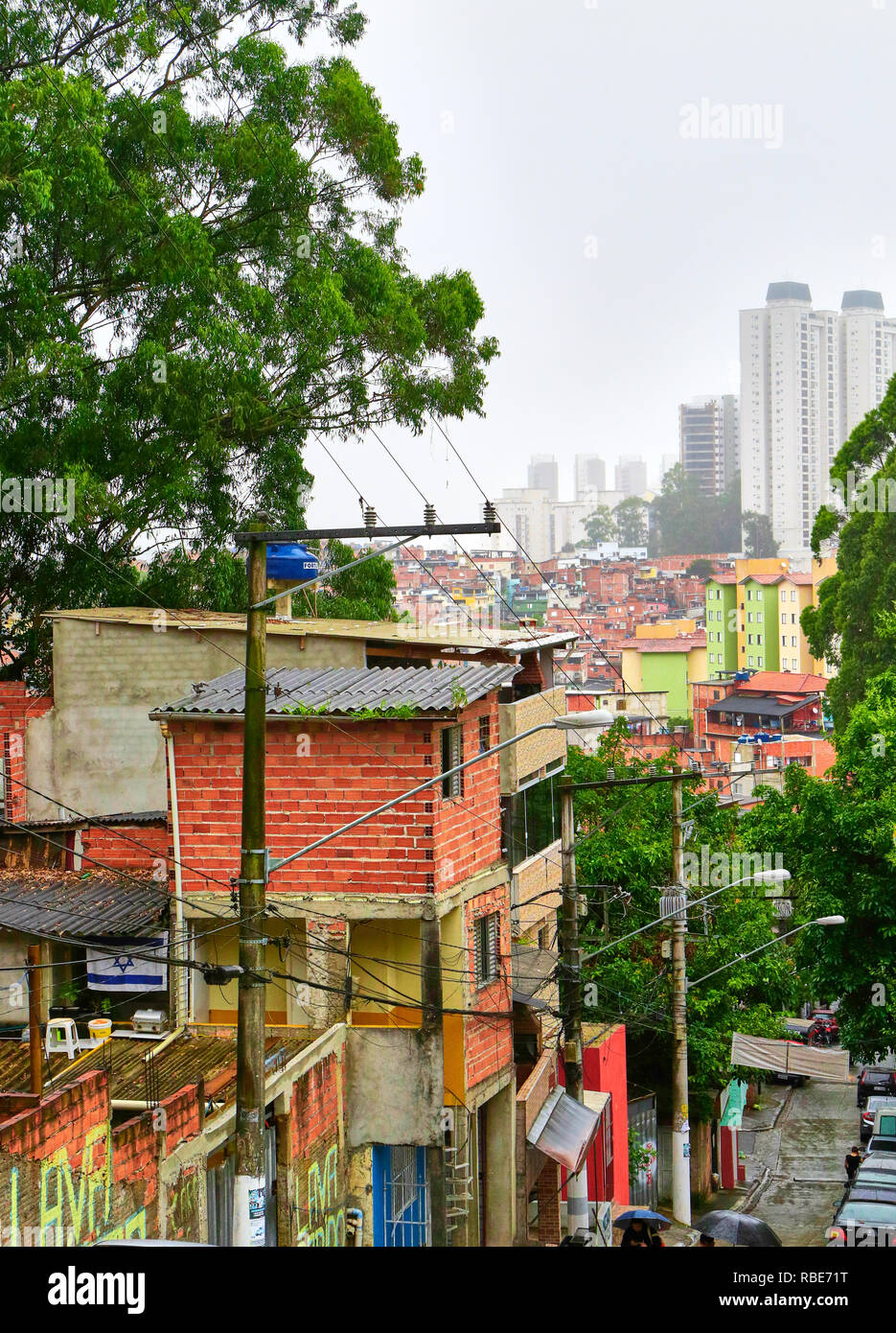 Favela slum in Sao Paulo, Brazil Stock Photo