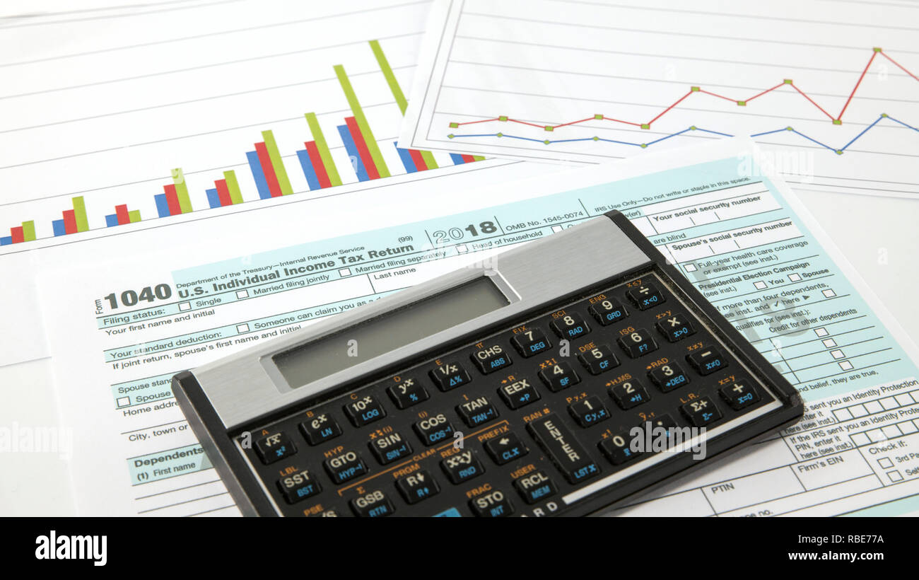 american tax Form 1040 for 2018 allows for filing on April 15, tax day