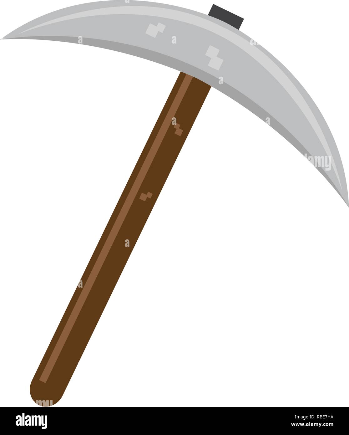 Isolated pixelated pickaxe icon. Vector illustration design Stock ...