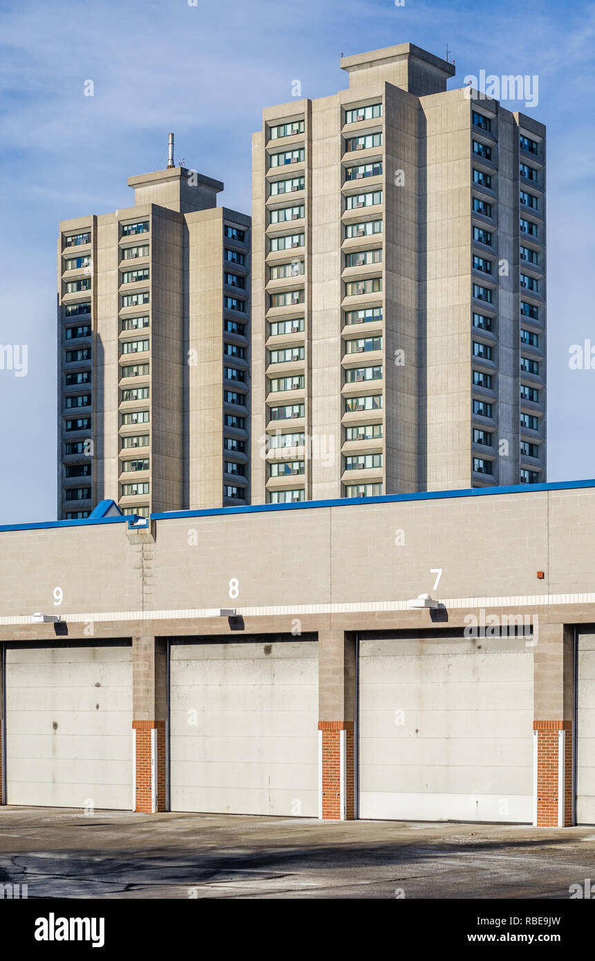 Minneapolis Public Housing Authority highrise residential towers Stock