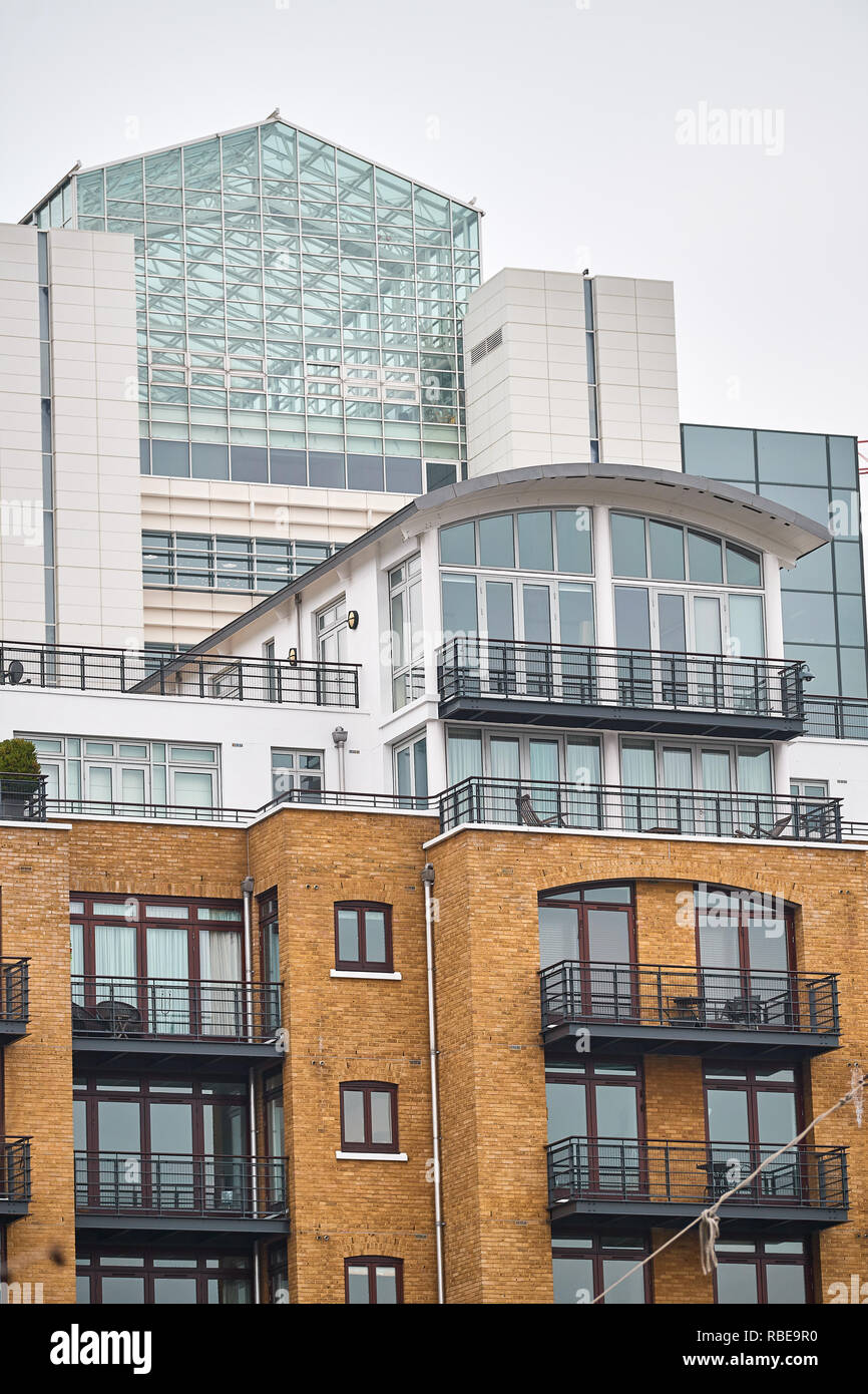Luxury apartment homes around the marina of St Katherine's docks