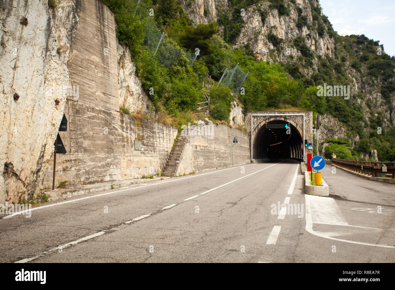 July 8, 2013. Italy is expensive and a tunnel along Lake Lago di Garda