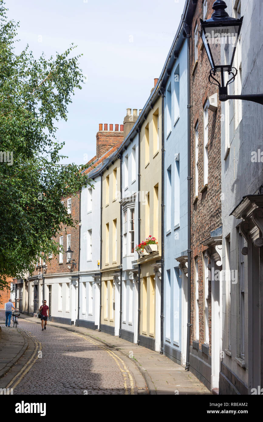 Period houses, Prince Street, Old Town, Kingston upon Hull, East Riding of Yorkshire, England, United Kingdom Stock Photo