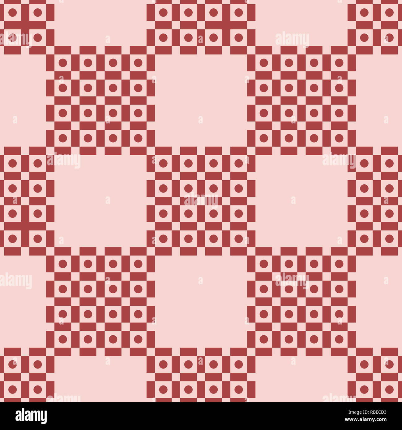 Seamless brown checkered pattern Stock Photo