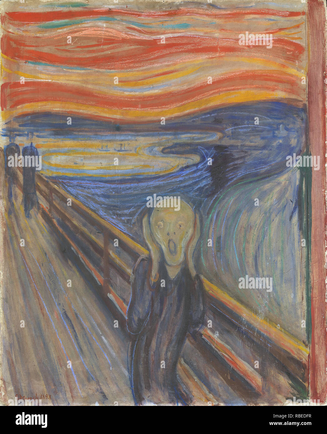 EDVARD MUNCH (1863-1944) Norwegian painter. The Scream (1893) Stock Photo