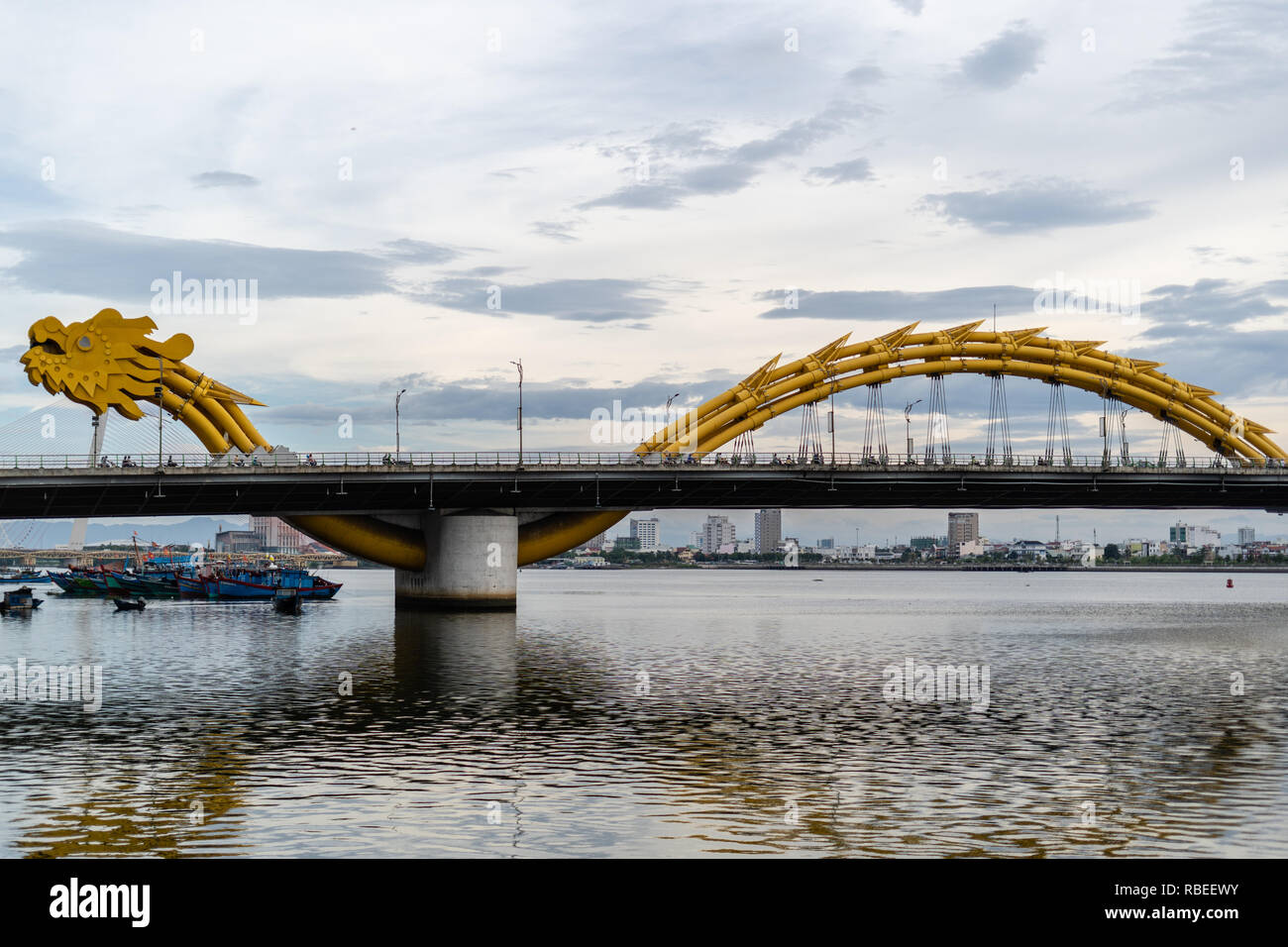 Dragon Bridge in Da Nang, Vietnam Stock Photo