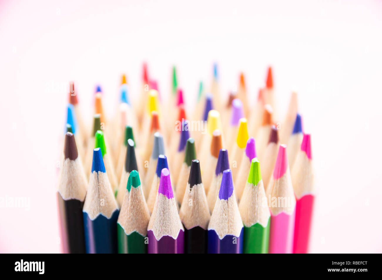 color pencils bundle; select-focus Stock Photo