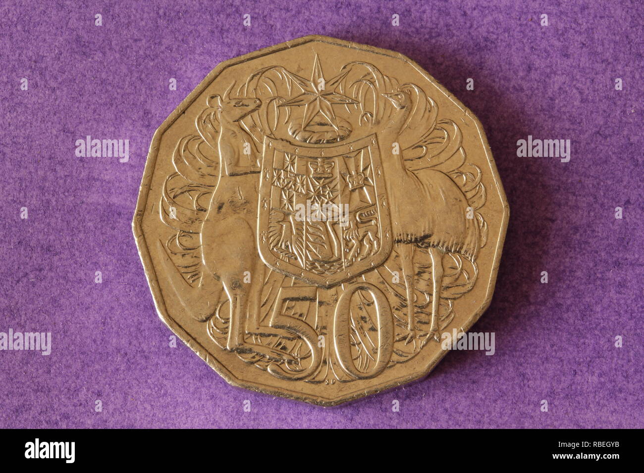Australian Fifty Cent Coin High Resolution Stock Photography And Images Alamy